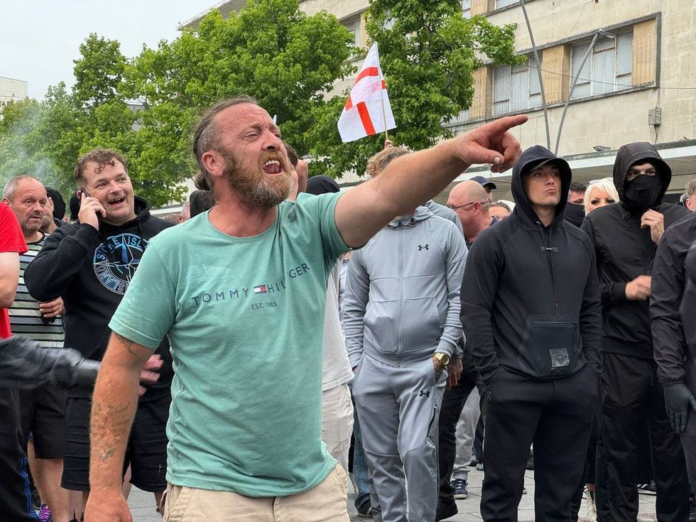 Protesters in Plymouth