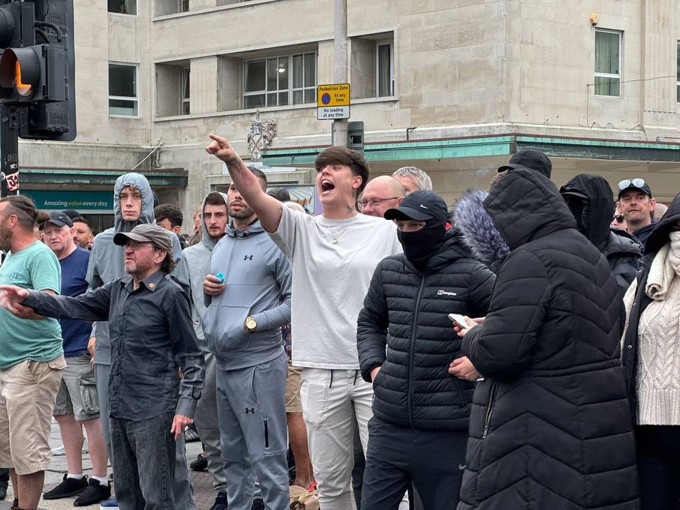 Protesters in Plymouth