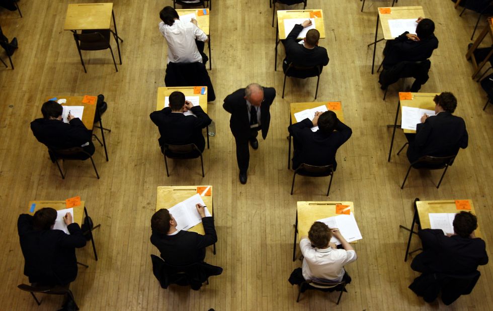 Pupils sitting an exam