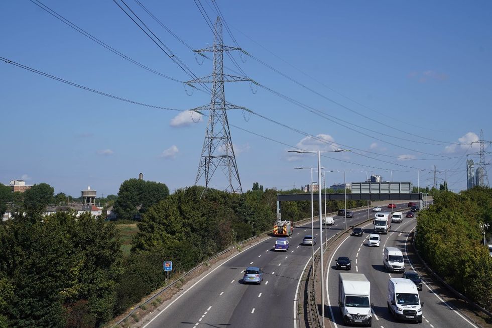 Pylon next to main road