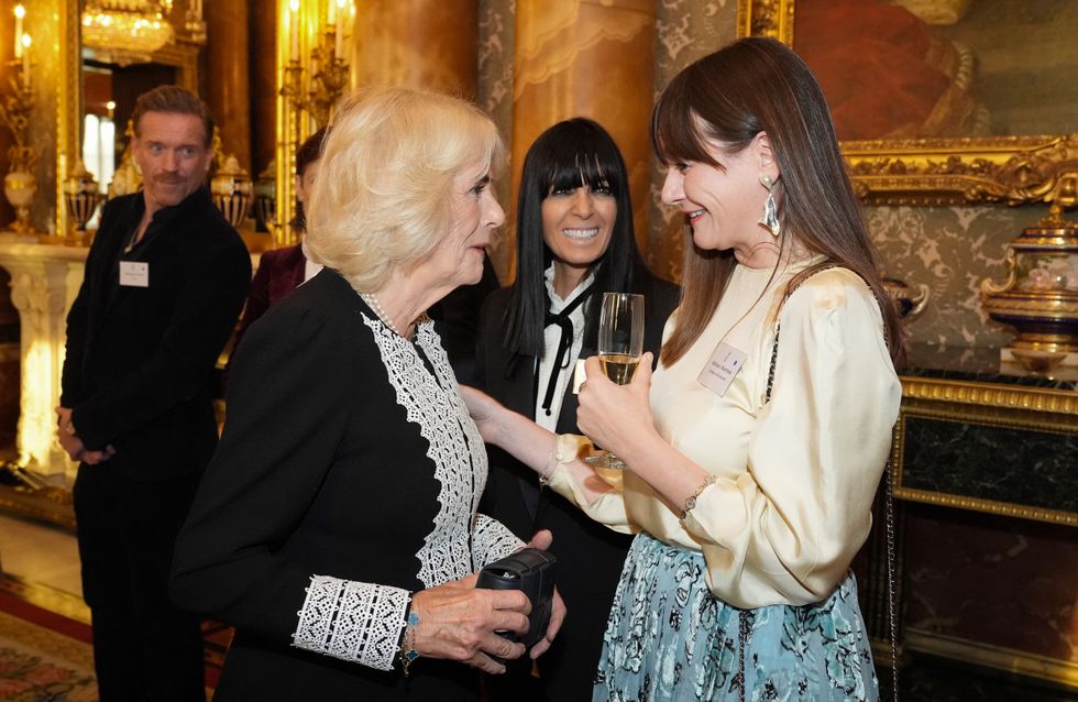 Queen Camilla and Emily Mortimer