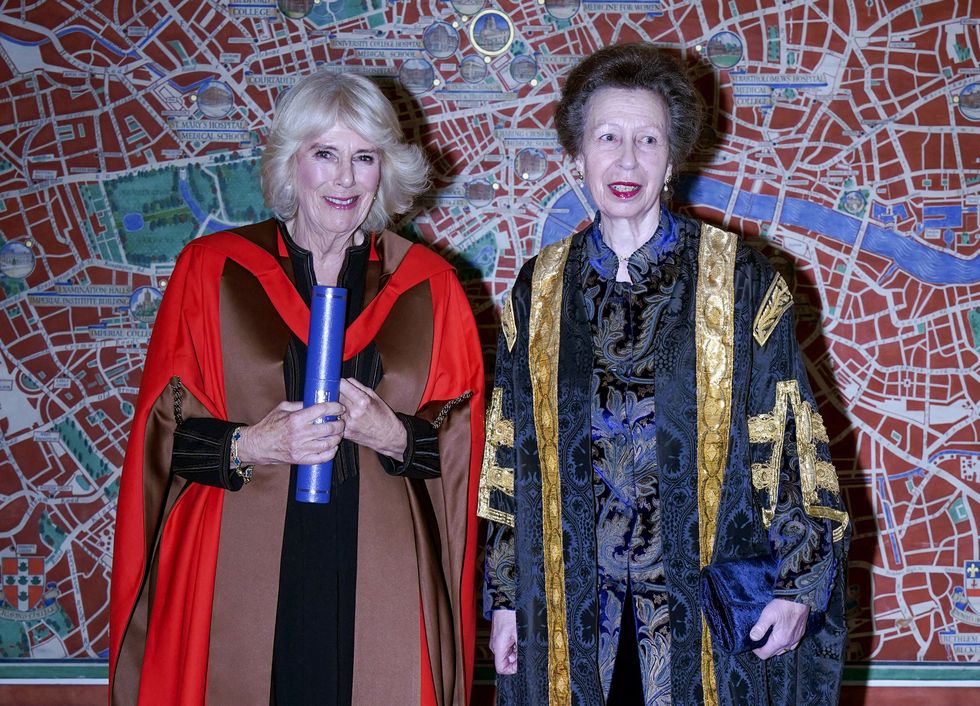 Queen Camilla (left) Princess Anne (right)