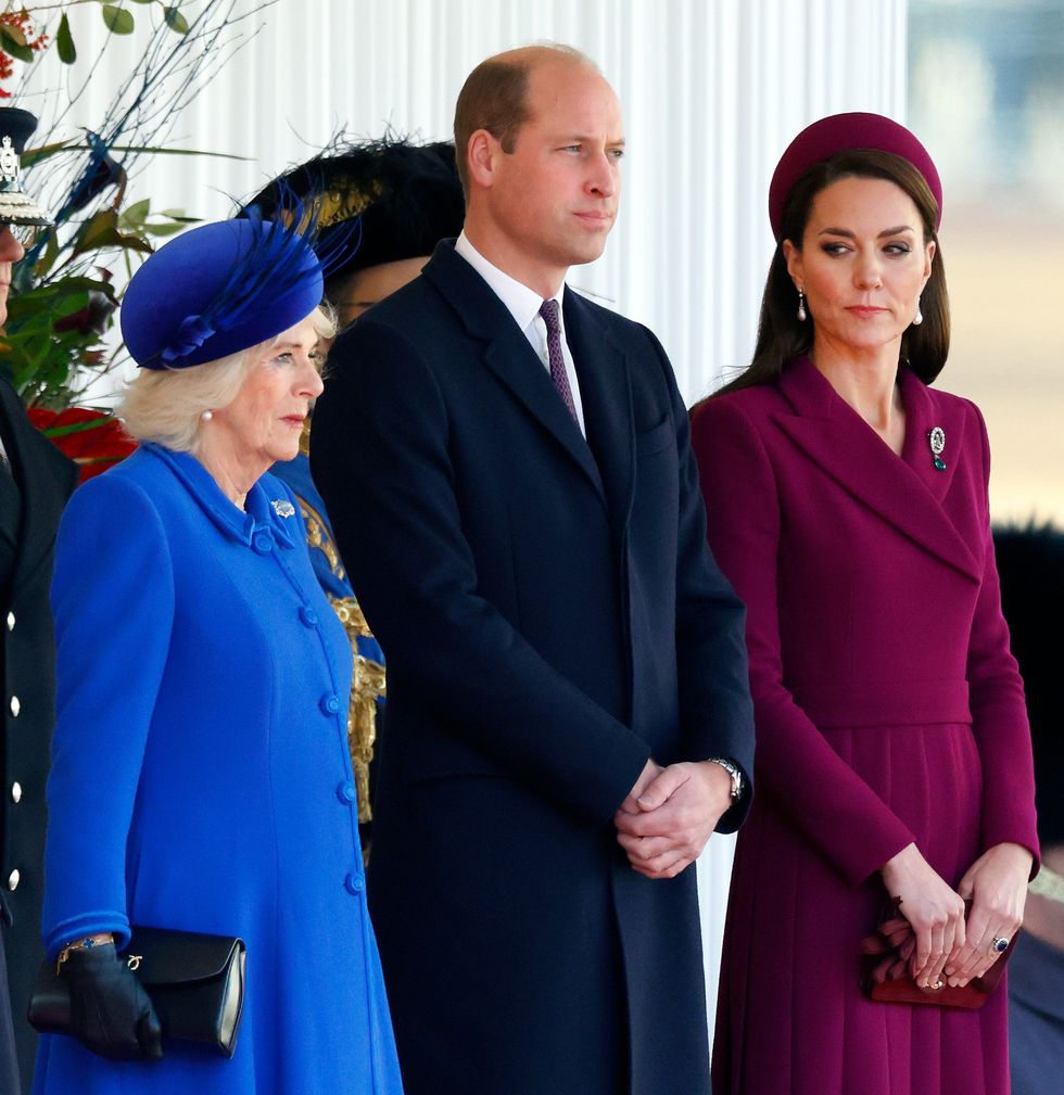 Queen Camilla, Prince William and Kate Middleton