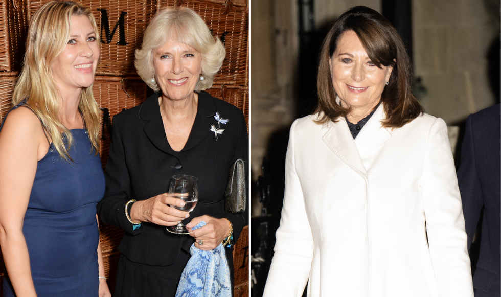 Queen Camilla, Sara Parker Bowles and Carole Middleton