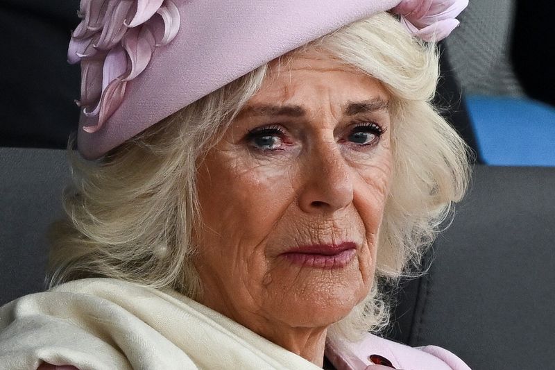 Camilla in tears as King Charles and Queen overcome with emotion during  D-Day anniversary event