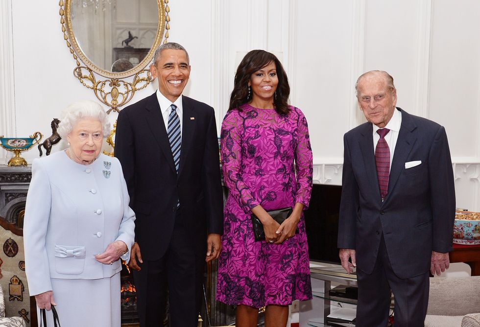 Queen Elizabeth, Barack Obama, Michelle Obama and Prince Philip