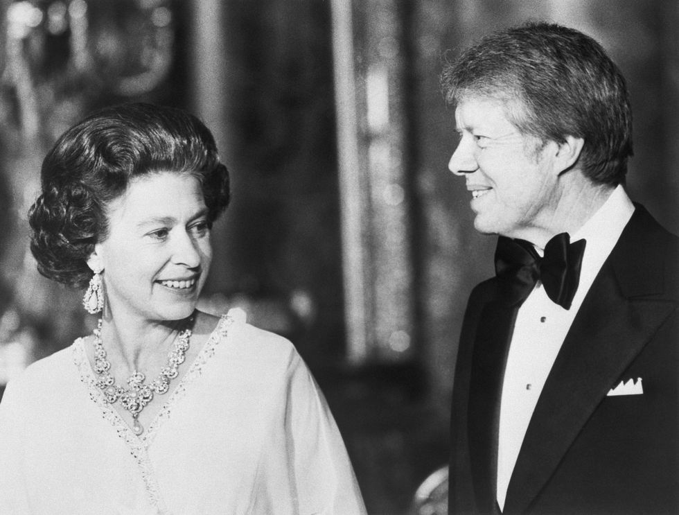 Queen Elizabeth with Jimmy Carter