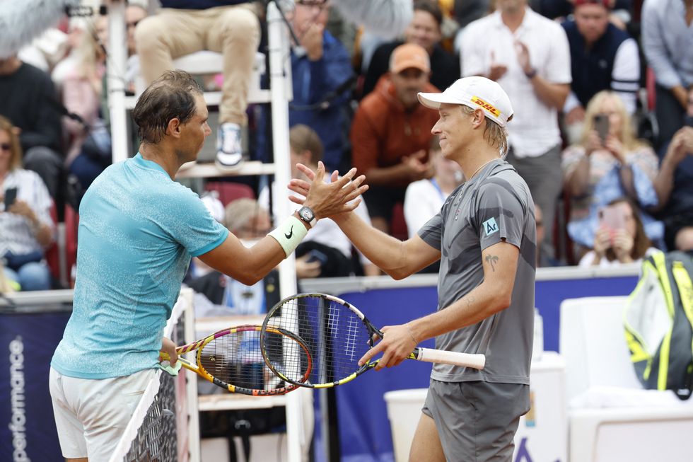 Rafael Nadal came from a set down to beat Duje Ajduokovic