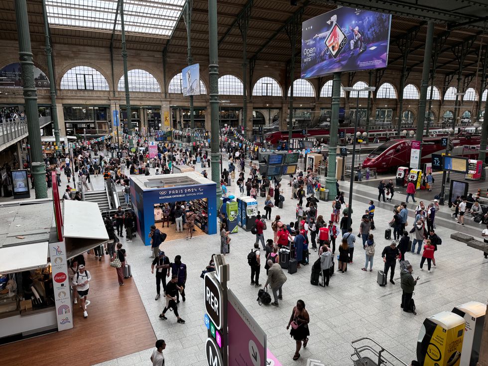 Rail passengers in London