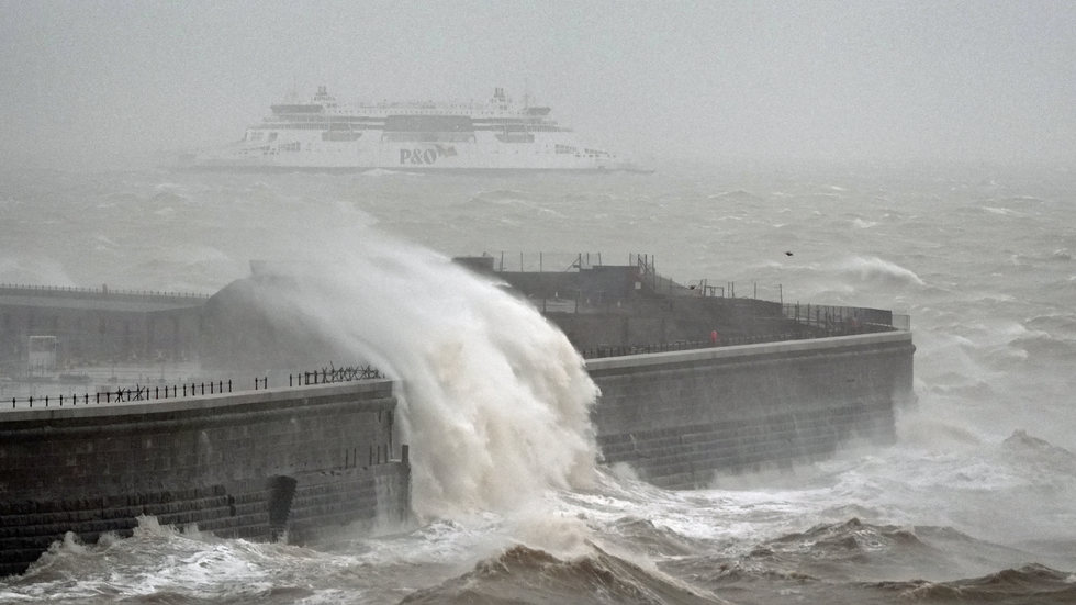 Rain at Dover coast