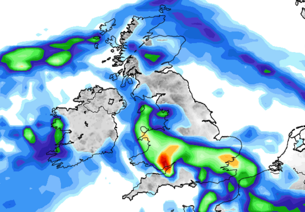 Rain weather map