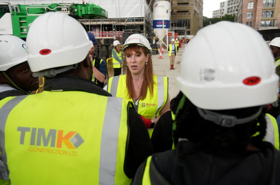 Rayner at a building site