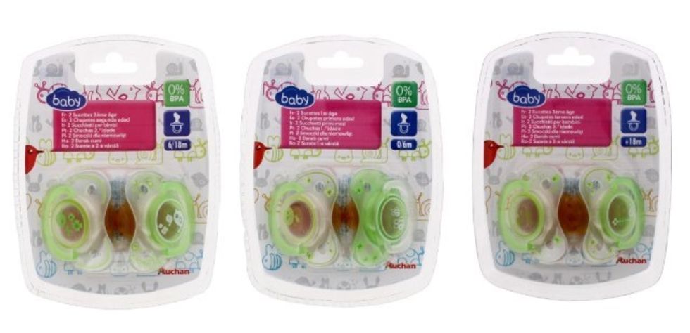 Recalled Auchan Baby Soothers