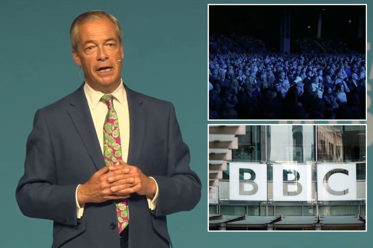Reform rally audience BOO biased BBC as Farage addresses major controversy