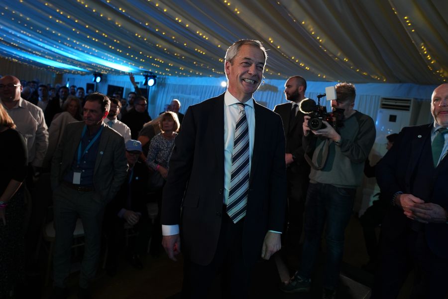 Reform UK leader Nigel Farage during the Reform UK North West Essex conference at Parklands Quendon Hall