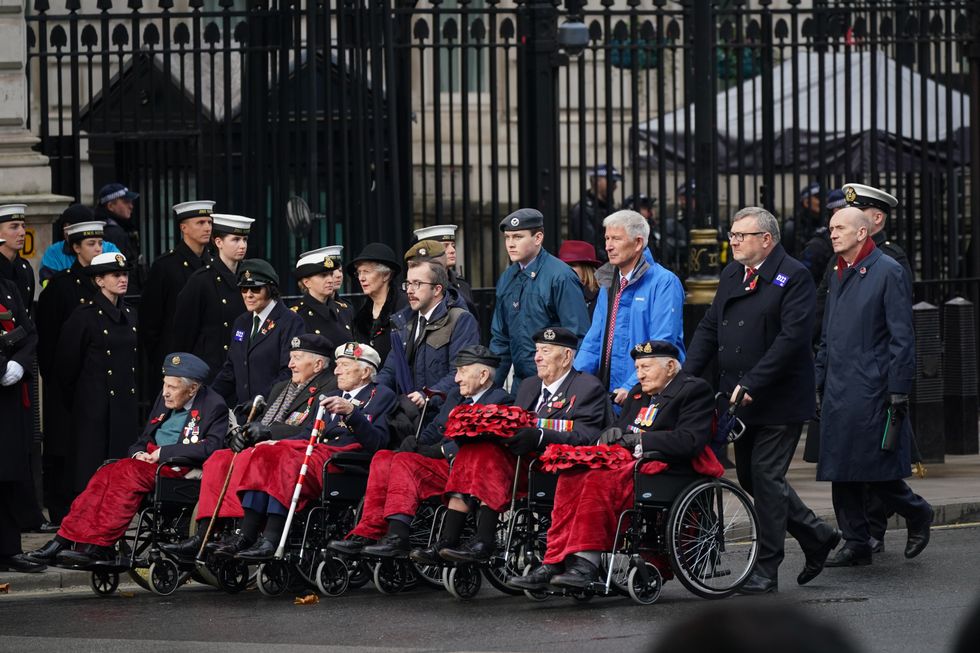 Remembrance Day parade along Whitehall, 2023