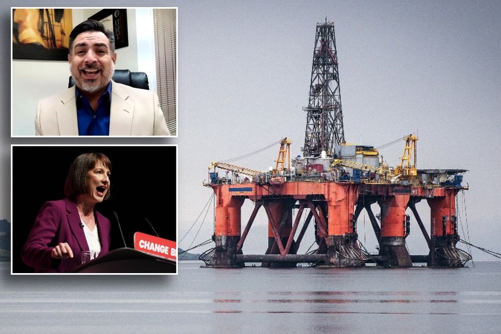 Rey Trevino, Rachel Reeves and North Sea oil rig