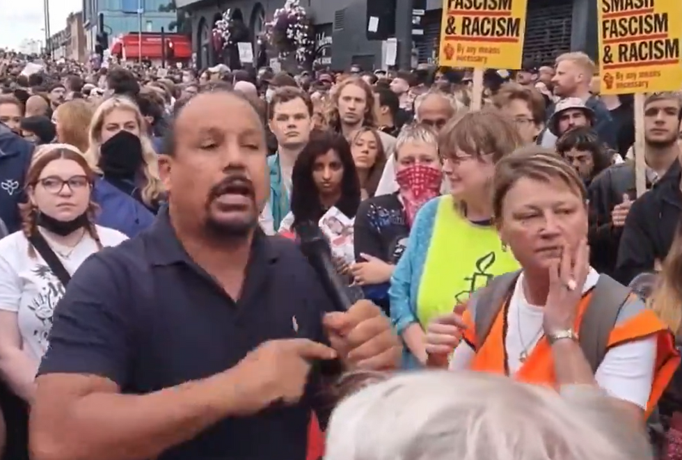 Ricky Jones joined other protesters in Walthamstow