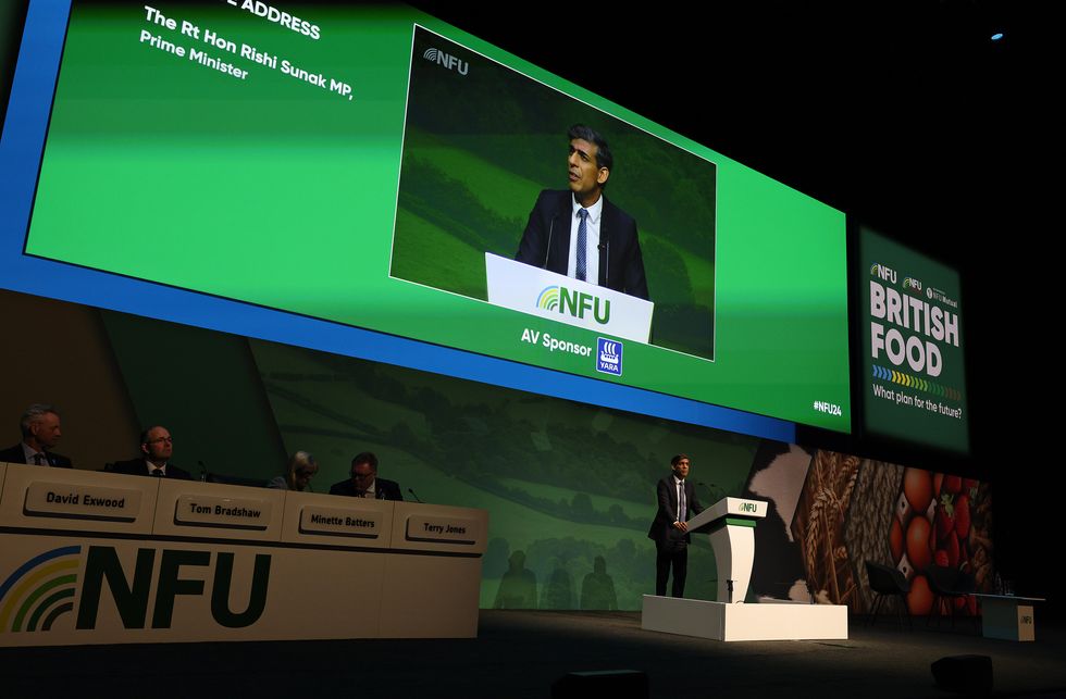 Rishi Sunak addressed the NFU in Birmingham today