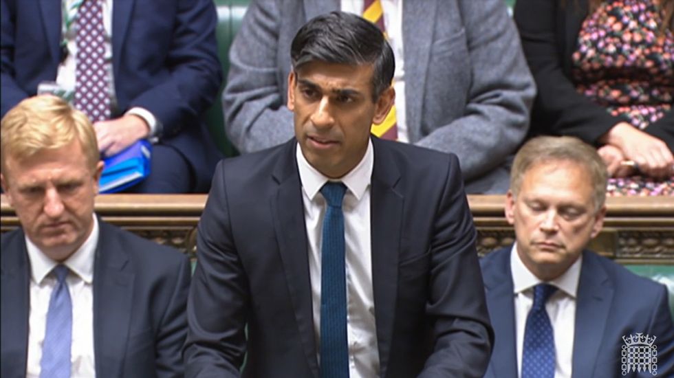 Rishi Sunak in the House of Commons