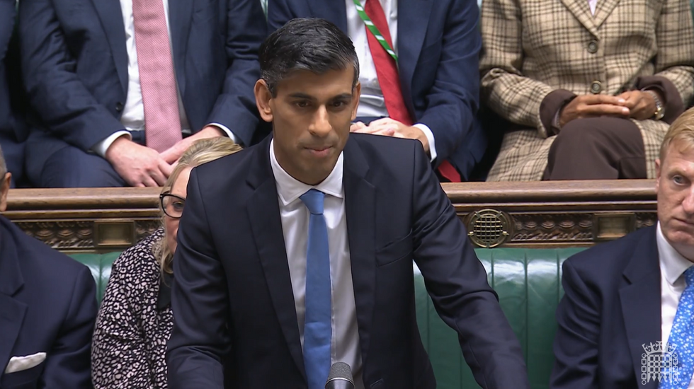 Rishi Sunak speaking in the House of Commons