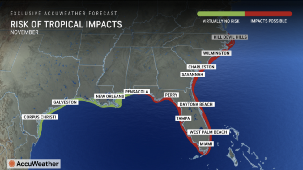 Risk of tropical impacts