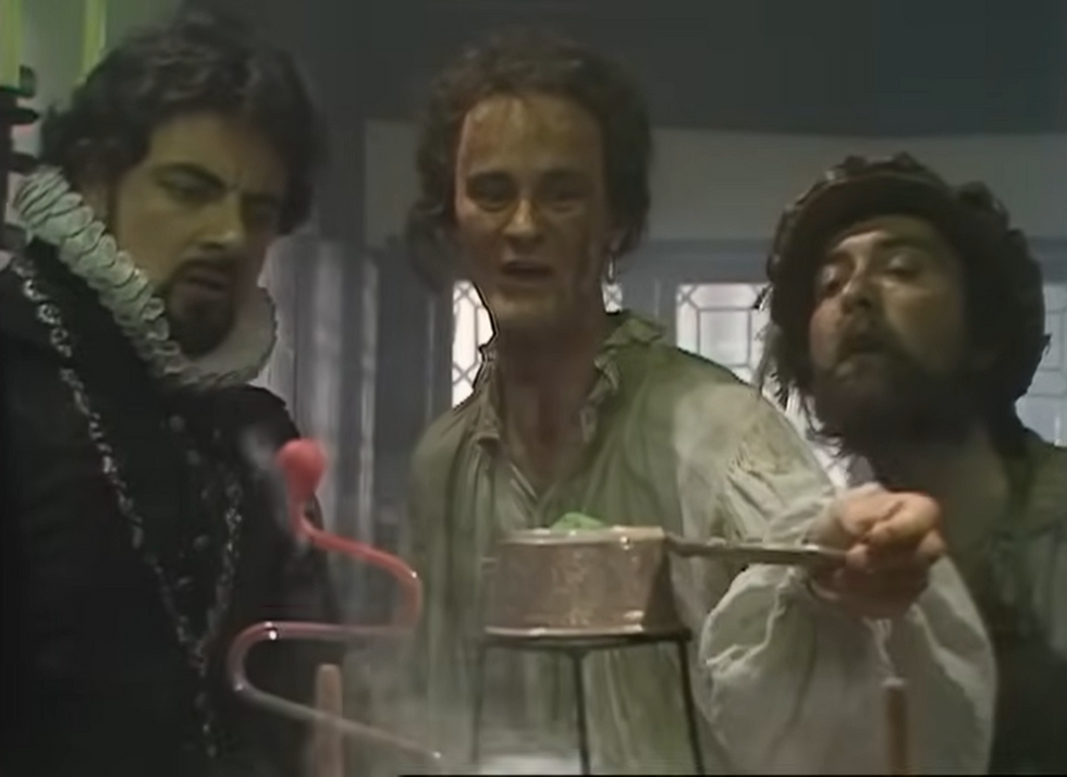 Rowan Atkinson, Tim McInnerny and Sir Tony Robinson