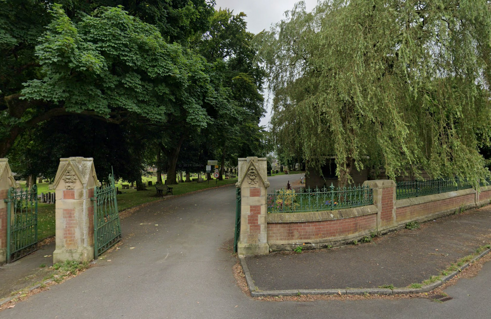 Royton cemetery in Greater Manchester