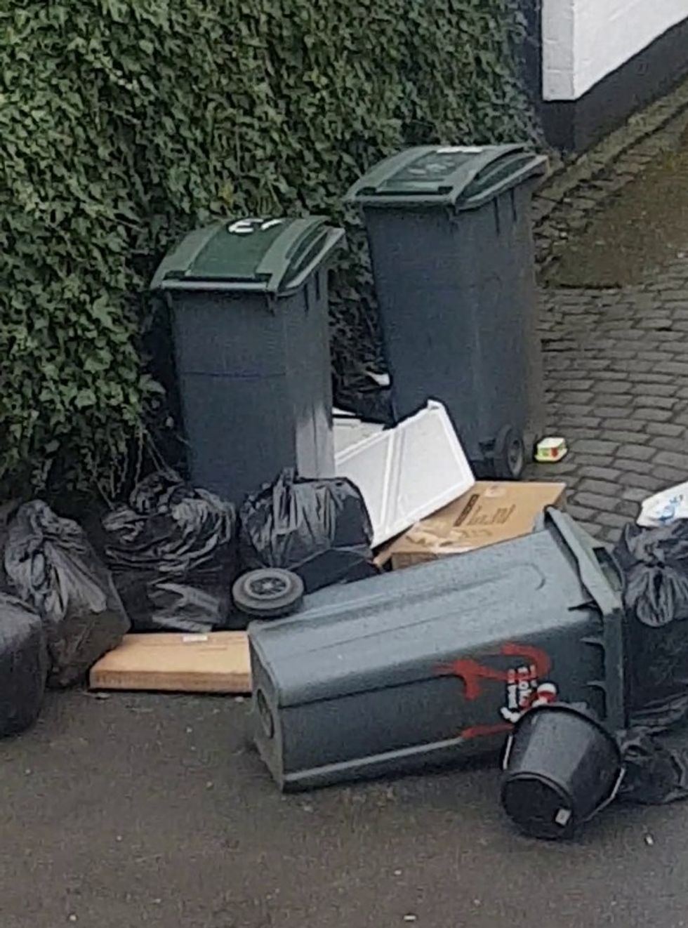 Rubbish left outside a property in Stoke-on-Trent