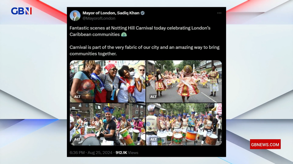 Sadiq Khan's Carnival tweet