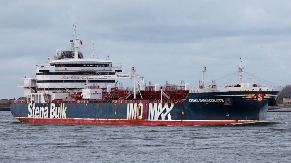 Sailors onboard the Stena Immaculate were forced to abandon ship after another vessel crashed into its port side earlier this morning