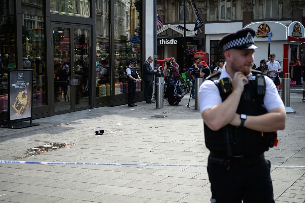 Scene at Leicester Square