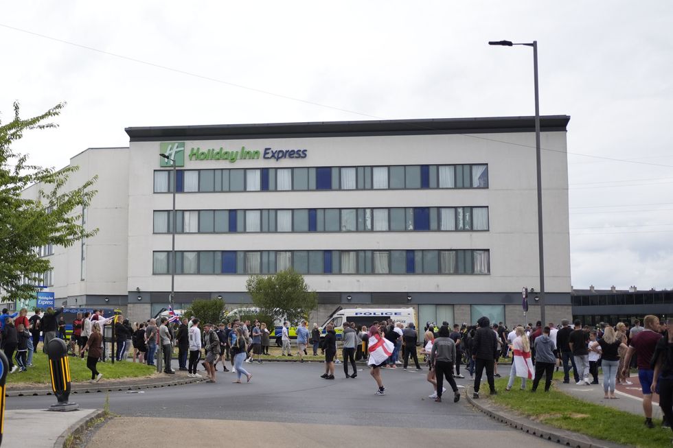 Scenes outside the Holiday Inn Express