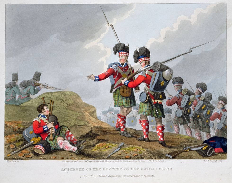 Scottish soldiers in the British Army in 1808