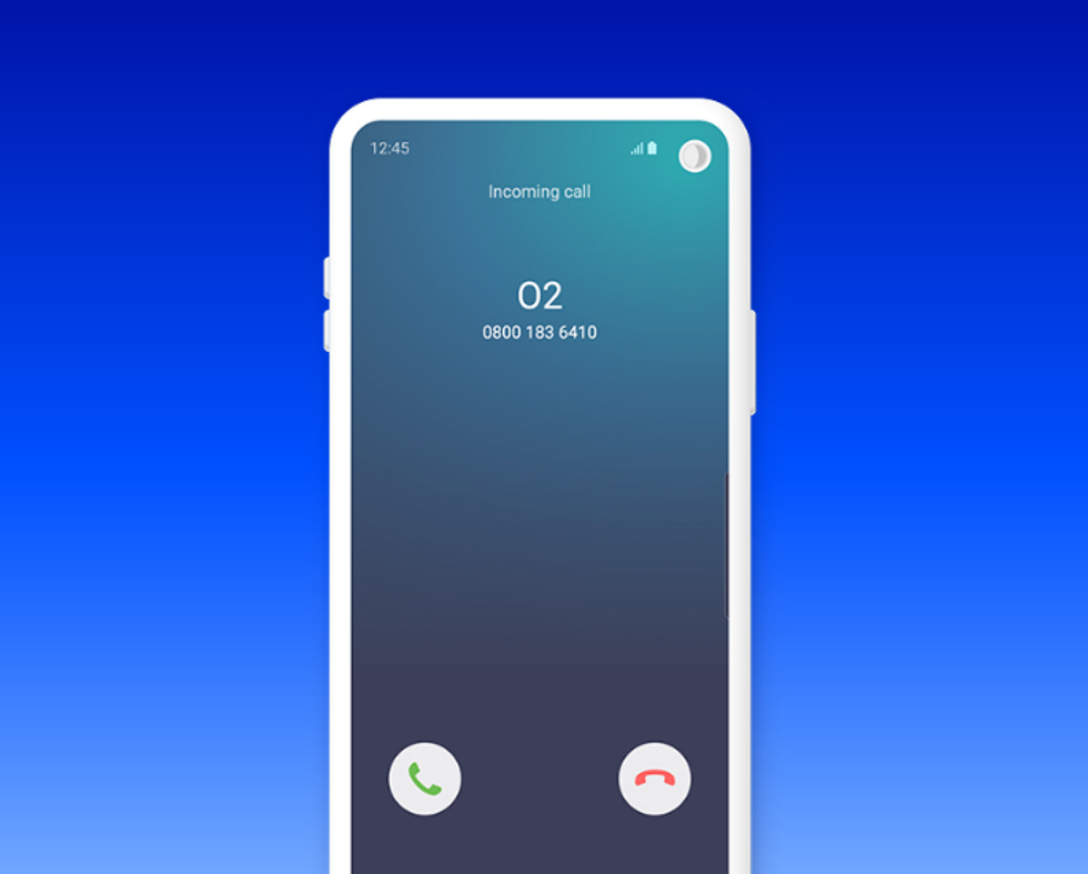 screenshot of the Brand ID feature working on an O2 phone android