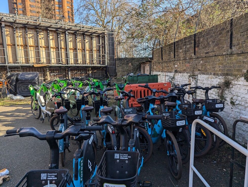 Seized e-bikes in the borough