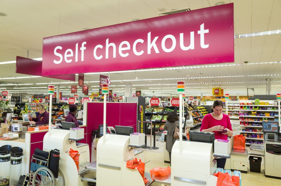 Self checkout stock image