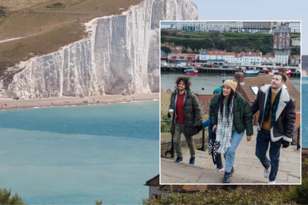 Seven Sisters and Friston Forest Circular / people walking