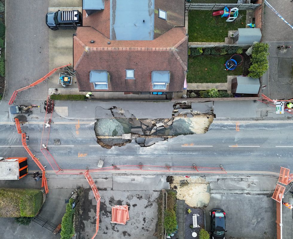 Sinkhole in Godstone, Surrey