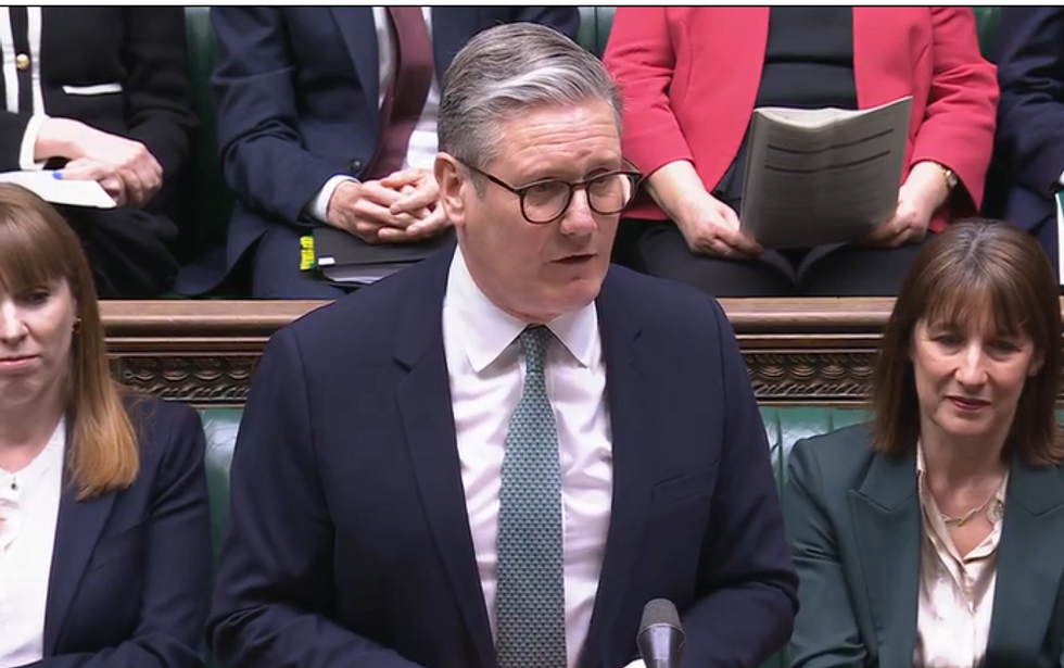 Sir Keir Starmer addressing MPs at PMQs