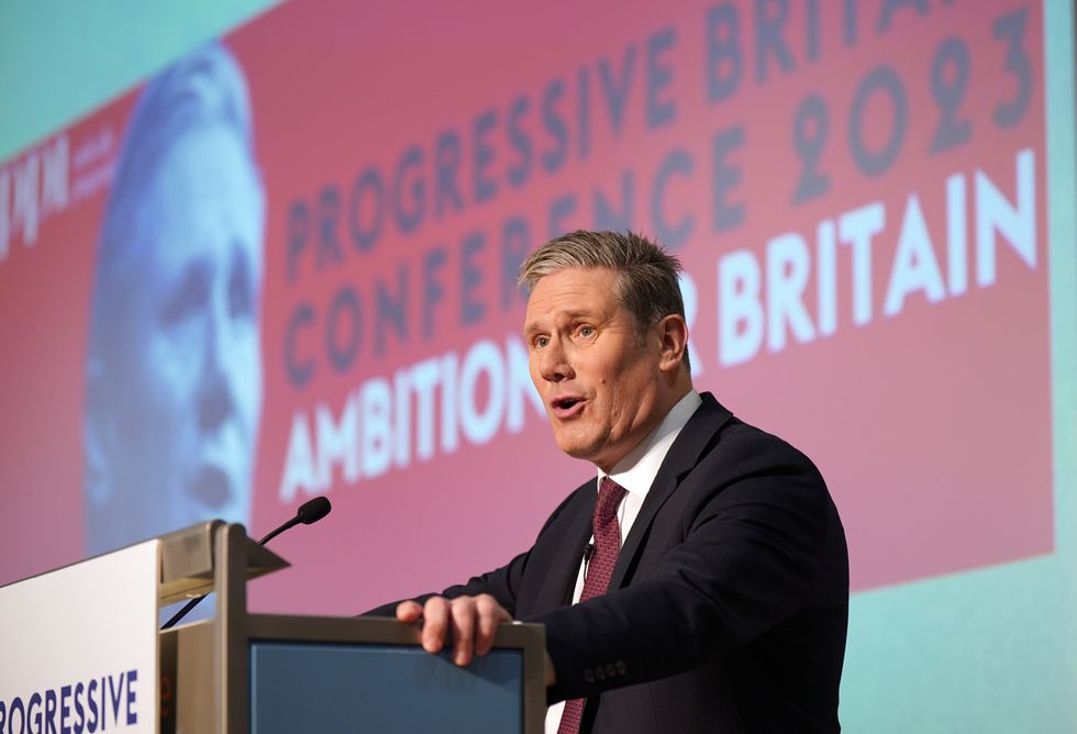 Sir Keir Starmer giving a speech