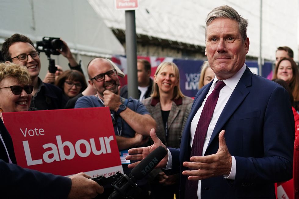 Sir Keir Starmer with Labour supporters