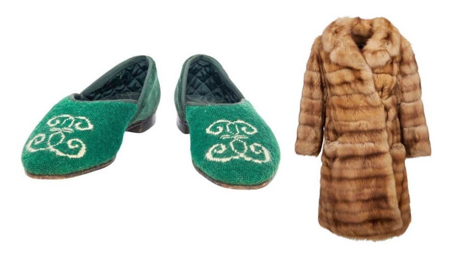 Slippers and coat from Wallis Simpson and Edward VIII