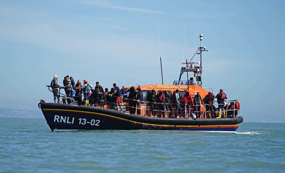 Small boat crossing the channel