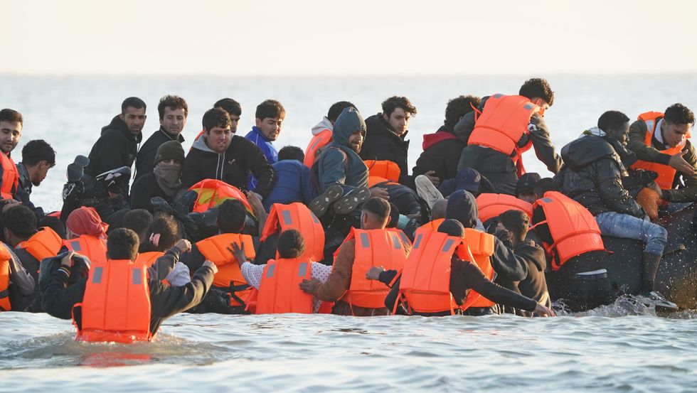 Small boat migrants in the Channel