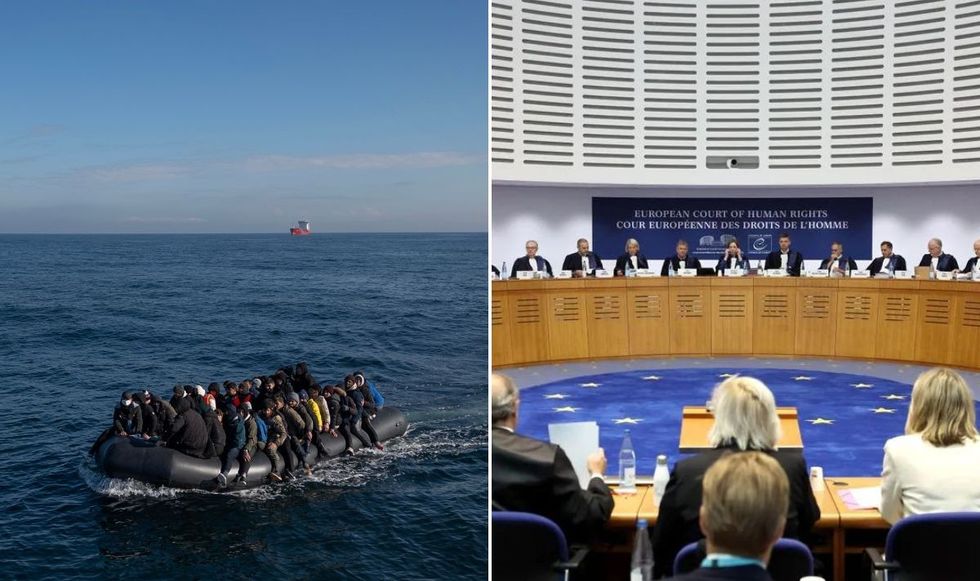 Small boat with migrants, ECHR