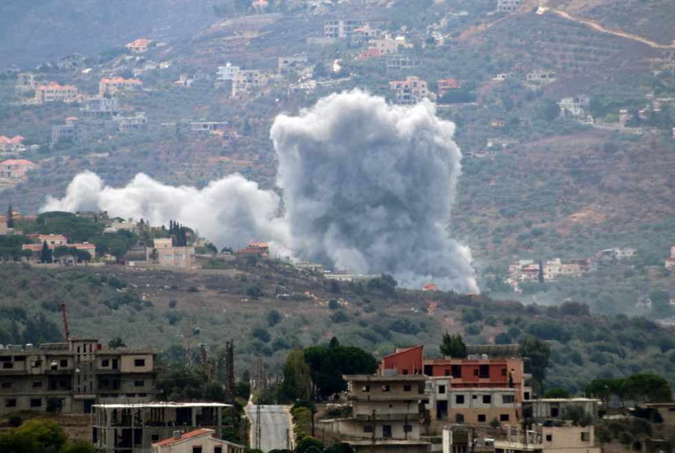 Smoke rises in southern Lebanon