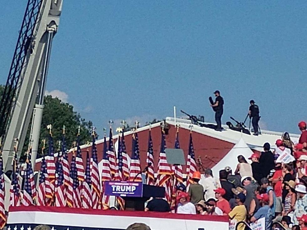 Snipers on roof near Trump stage