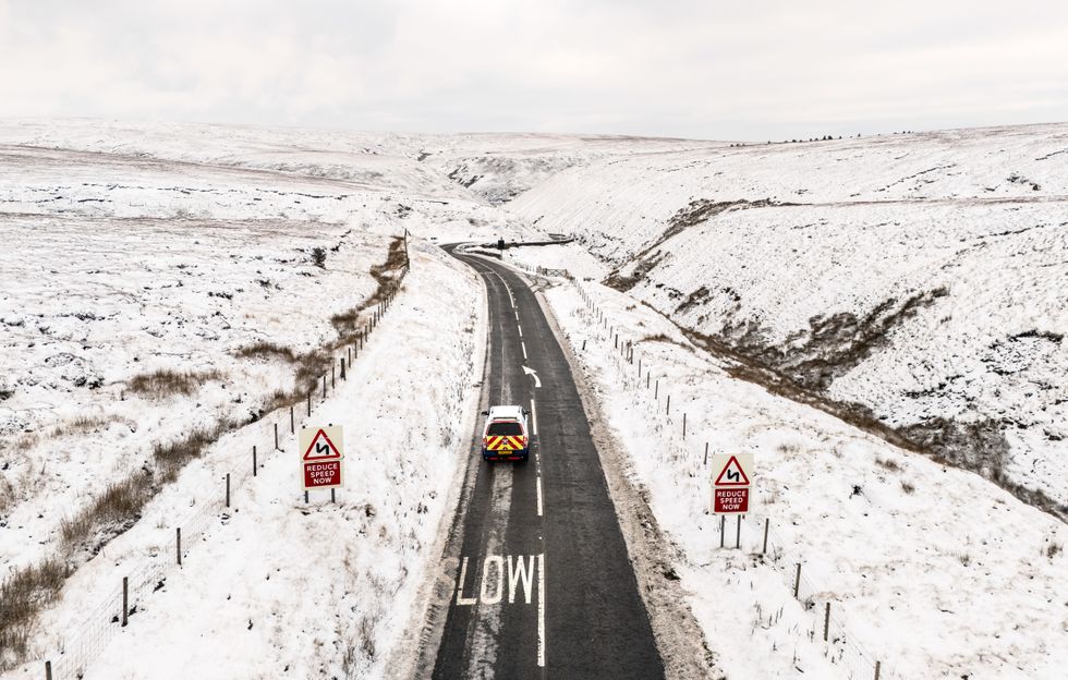 Snow on a road