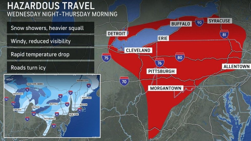 Snow storm map